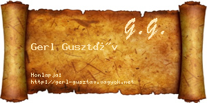 Gerl Gusztáv névjegykártya